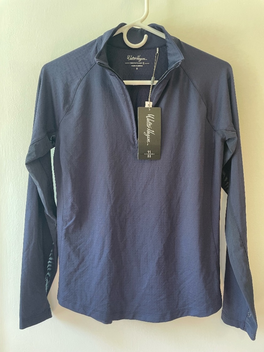 Walter Hagen performance 11 UV suncover navy 1/4 zip long sleeve top size S